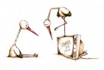 Cigogne Illustration de Michaël Husser pour Poly