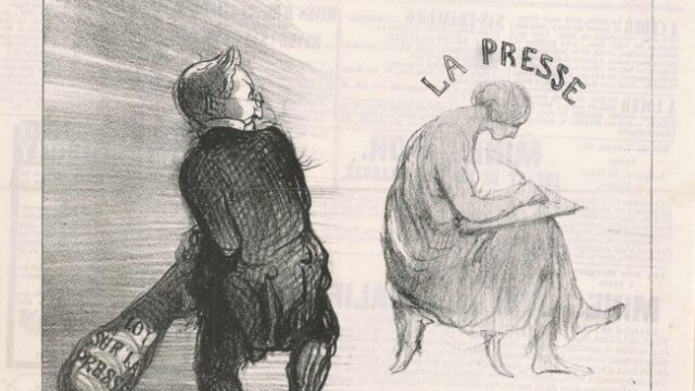 Honoré Daumier (1808 – 1879) Un parricide, 
Le Charivari, Actualités, 16.4.1850
Kunst Museum Winterthur, Geschenk der Stadtbibliothek Winterthur, Foto: Roland Schmidt, Zürich
