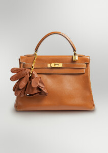 1990 : Hermès, Paris 
Modèle: Kelly Bag, cognac