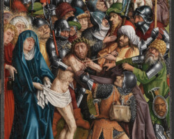 Meister der Karlsruher Passion, Entkleidung Christi, um 1450/55