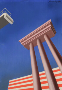 Xanti Schawinsky, Klassische Architektur 2 (Architecture classique 2), 1927
Gouache et aérographe sur papier, monté sur carton, 50,8 x 36 cm
Collection Pictet, Genève
© The Xanti Schawinsky Estate