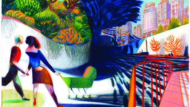 Lorenzo Mattoti - "Urban Landscape" 2007
Courtesy of Galerie Martel, Paris