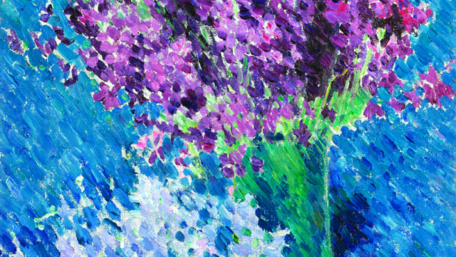 Michail Larionow, Flieder, 1904/05, Öl auf Leinwand, 49 x 47 cm, Staatliche Tretjakow-Galerie, Moskau © VG Bild-Kunst, Bonn 2020