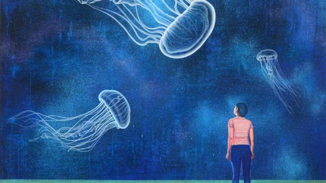 Begegnung, 130 x 110cm, 2019, %l auf Leinwand(Eun Hui Lee)