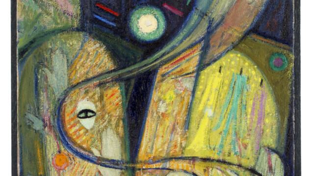 Juliette ROCHE, Vitrines à New-York, 1918, huile sur toile © Paris, Fondation Albert Gleizes, Adagp, Paris 2021
