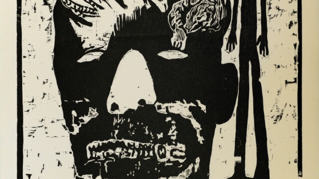 Damien Deroubaix
War inside my head, 2017
xylogravure
84,5 x 63,5 cm
Edition de 15 ex.