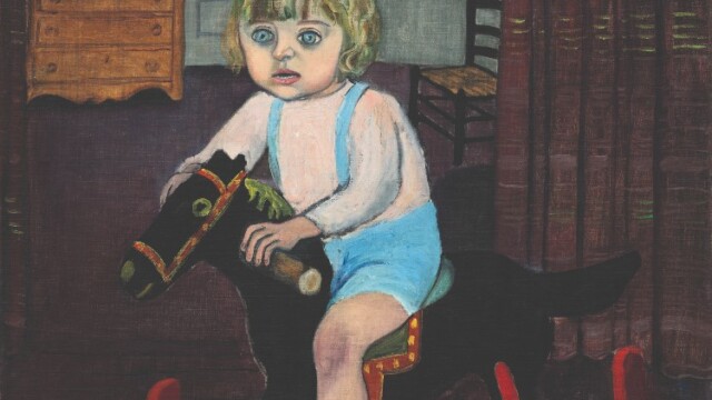 Hartley on the Rocking Horse 1943, collection privée © Alice Neel Close-up Fondation Beyeler, Alice Neel