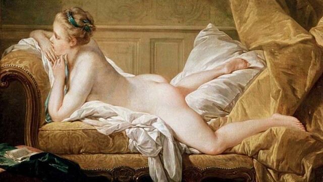 Köln, Wallraf-Richartz-Museum & Fondation Corboud, WRM, Gemäldesammlung, Boucher, Francois, Ruhendes Mädchen (Louise O'Murphy), Inv.-Nr.: WRM 2639, Datierung: 1751, Tafelmalerei, Öl, Leinwand, 59,5 x 73,5 cm