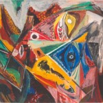 Ernst Wilhelm, Nay Frauenkopf in Hand gestuetzt