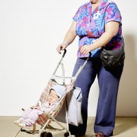 DUANE HANSON, WOMAN WITH CHILD IN STROLLER, 1985
© The Estate of Duane Hanson/2022, ProLitteris, Zurich