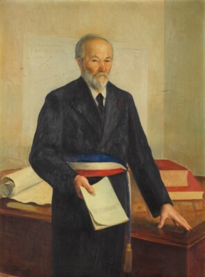 LIMIDO Carlo, Portrait d'Auguste Wicky en tenue de maire (1947) © Le Réverbère
