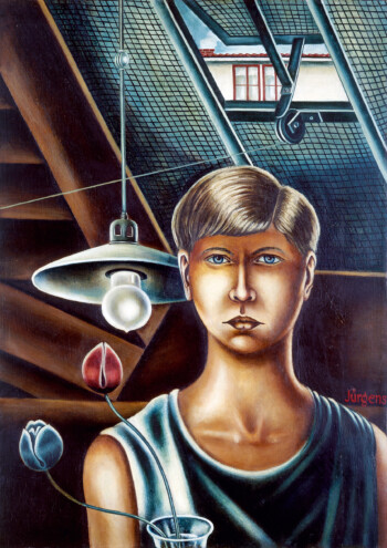 Grethe Jürgens Selbstbildnis, 1928
Öl auf Holz, 73 x 53 cm
Privatsammlung, Deutschland Kunstmuseum Stuttgart