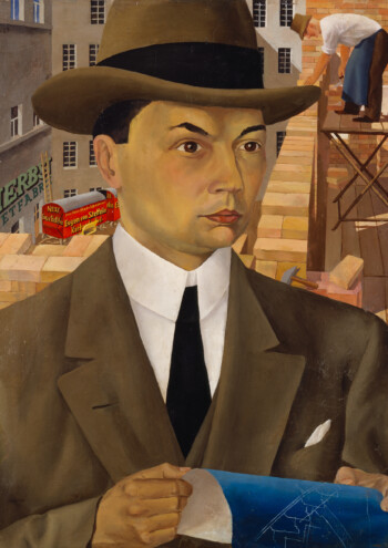 Wilhelm Schnarrenberger Porträt eines Architekten, 1923
Öl auf Leinwand, 87 x 58,5 cm
Privatsammlung, Deutschland © VG Bild-Kunst, Bonn 2023 Kunstmuseum Stuttgart