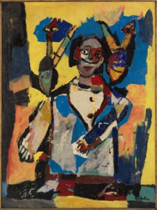 Hamed Abdalla
Asfour, 1955
Mischtechnik auf Seidenpapier und Masonit
130 x 97 cm
Artist estate
Foto: Emmanuel Littot
© Artist estate Hamed Abdalla