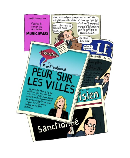 Mathieu Sapin, page extraite de la bande-dessinée
Seite aus Le Château Isabel Kreitz Mathieu Sapin