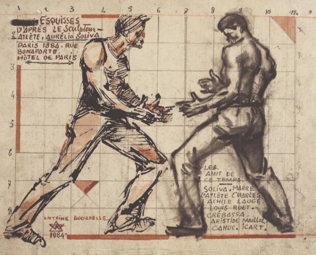 Antoine Bourdelle, Lutteurs Kämpfer, 1884.
Paris, Musée Bourdelle - Inv. MBD 1676 Musée Courbet