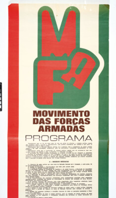 Affiche avec le programme du MFA, Collection Association du 25 avril, Luxembourg (Archives CLAE)