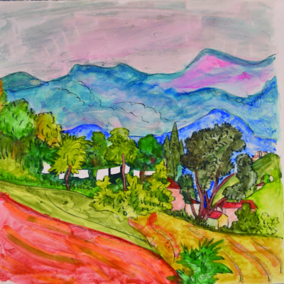 Hermann Hesse, Nr. 77, 1924, Aquarell, 25 x 24 cm, Privatbesitz ©Martin Hesse Erben