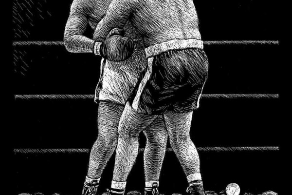 © ThomasOtt, "The Fight of the Year", 1989 Erstveröffentlichung im "Das Magazin" vom Tagnes-Anzeiger, 1989, Privatsammlung
