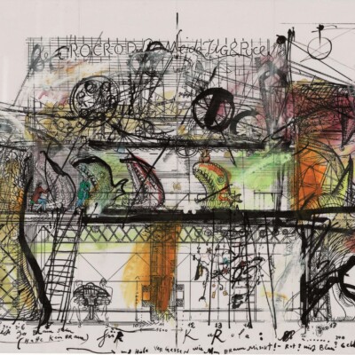 Bernhard Luginbühl & Jean Tinguely, Le Crocrodrome de Zig & Puce, 1977 © 2025 Pro
Litteris, Zurich, Musée Tinguely, Bâle Basel, donation Schenkung Prof. Dr, Roland Bieber
en souvenir de in Erinnerung an Karola Mertz-Bieber