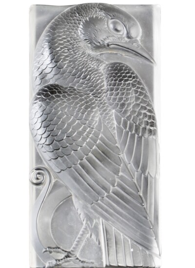 Panneau Oiseau et spirales Bildtafel Vogel und Spiralen © K. Faby - Collection Sammlung Musée Lalique