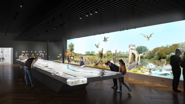 Parcours du musée rénové : le cyclorama du Rhin © Oneblock.city pour dUCKs Sceno / Freaks