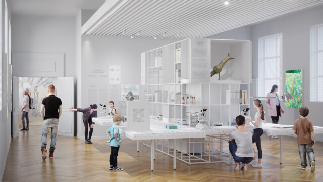 Parcours du musée rénové : l’espace laboratoire © Oneblock.city pour dUCKs Sceno / Freaks