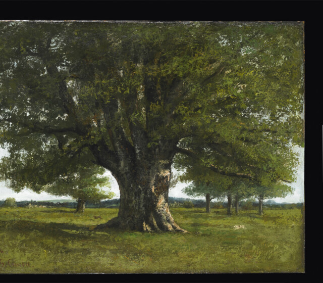 Gustave Courbet (1819-1877) ; Le Chêne de Flagey, dit aussi Chêne de Vercingétorix, camp de César près d’Alésia; 1864. Ornans, musée départemental Gustave Courbet