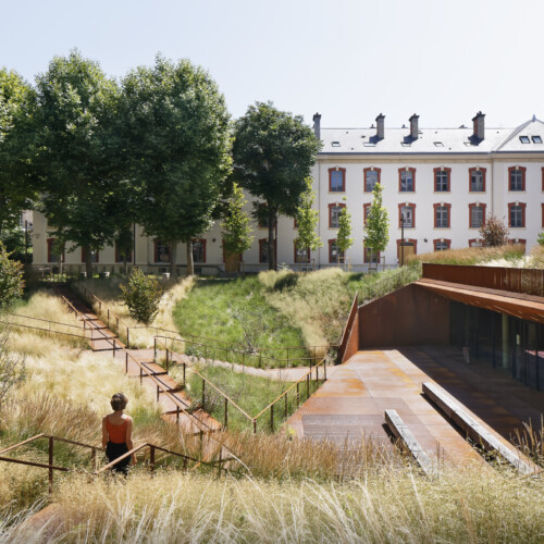 CHARTIER DALIX RECONVERSION DE LA CASERNE LOURCINE PARIS JARDIN ARCHITECTURE DU VIVANT © Camille Gharbi