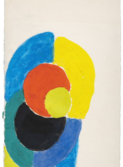 Sonia Delaunay (1885-1979), Rythme couleur, 1972, gouache sur papier, 45,5 x 24,5 cm. © Pracusa 20240531, Courtesy Galerie Zlotowski