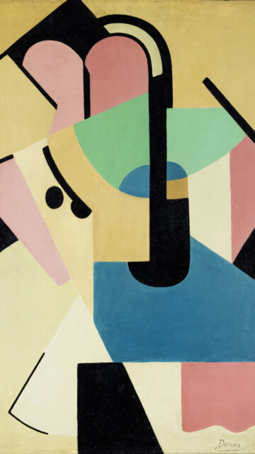 Marthe Donas, Abstrakte Komposition Nr. 6, 1920, Öl auf Holz, 63 x 48 cm, Privatsammlung © Marthe Donas Foundation / VG Bild-Kunst, Bonn 2026, Foto: Cedric Verhelst