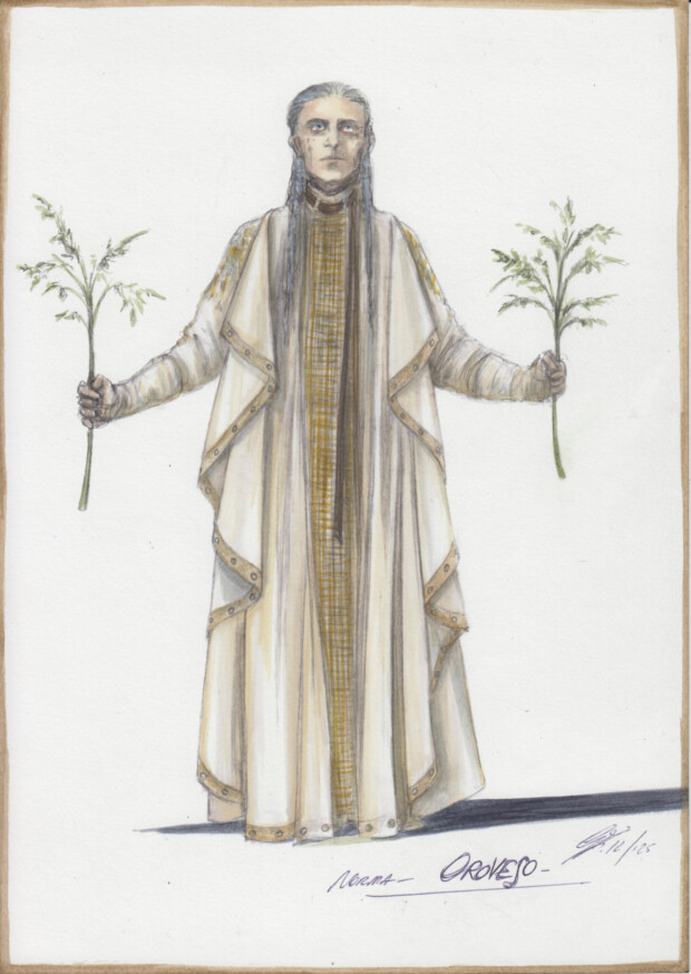 Maquettes de costume de Giovanna Fiorentini - Oroveso