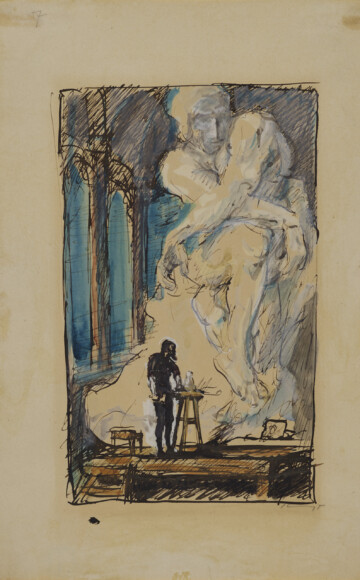 Max Slevogt, Der Bildhauer, um 1913. Foto: Tom Gundelwein