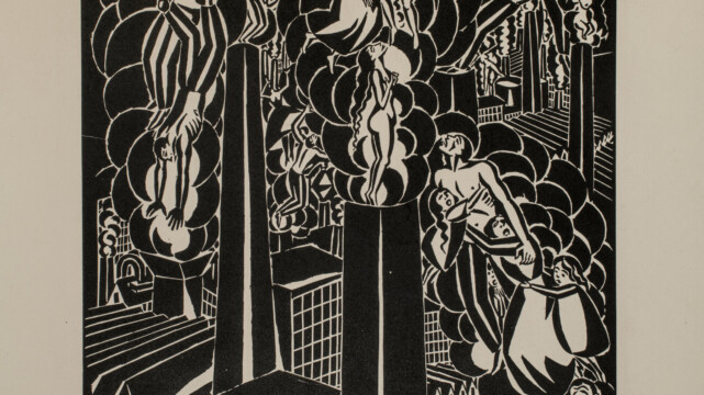 Les Fumées
Gravure sur bois, 1920, Strasbourg-musée d’art moderne et contemporain © Musées de la Ville de Strasbourg –
cliché M . Bertola / Adagp, Paris, 2026