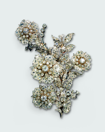 Brosche
Gold, Silber, Diamanten Englisch oder französisch um 1860-70 Schmuckmuseum Pforzheim Foto Günter Meyer