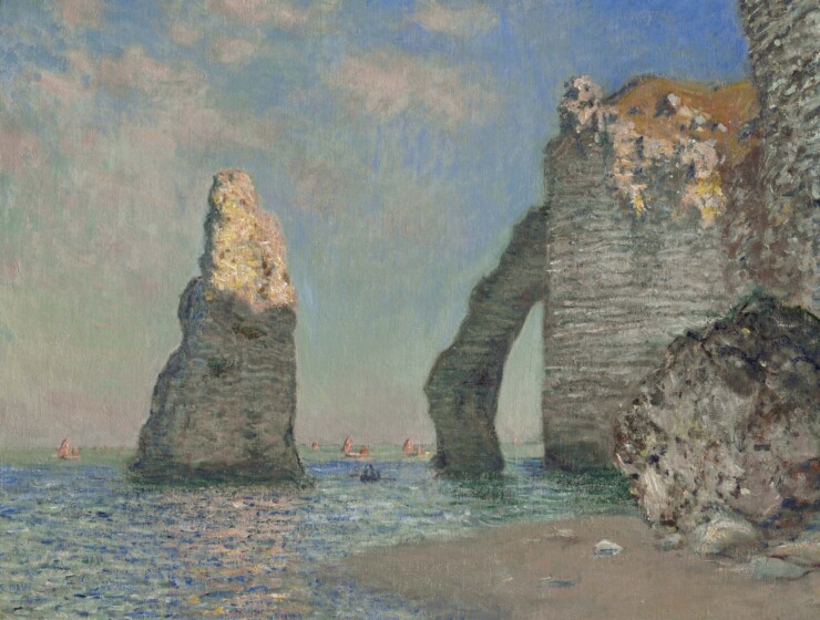 Claude Monet
Étretat. Die Felsnadel und das Felsentor von Aval, 1885. Clark Art Institute, Williamstown, acquired by Sterling und Francine Clark, 1933 Foto © The Clark Art Institute