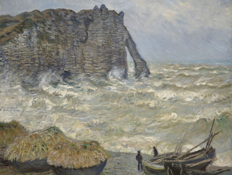 Claude Monet
Stürmisches Meer bei Étretat, 1883. Musée des Beaux-Arts de Lyon
Foto © Lyon MBA – Photo Martial Couderette