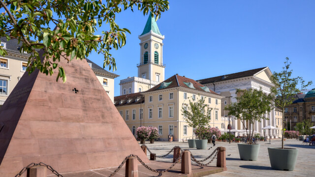 Ev. Stadtkirche Marktplatz © KTG Karlsruhe Tourismus GmbH Foto_Bruno Kelzer