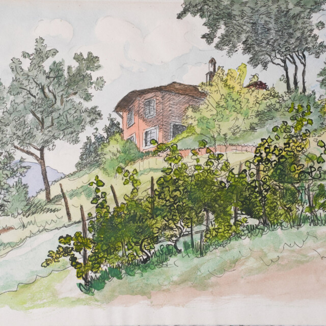 © Hermann Hesse Haus in Montagnola Aquarell 1933