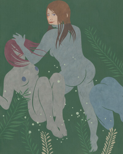 Anna Sommer, Baigneuses B, 2025, papiers découpés, Courtesy Galerie Martel © Anna Sommer
