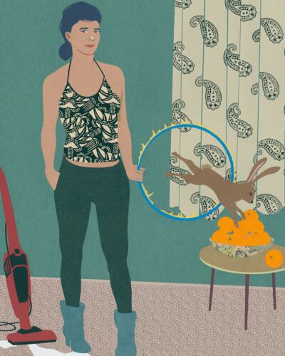 Anna Sommer, Barbara, 2020, Chambre d'amies (Les Cahiers dessinés, 2023), papiers découpés, collection particulière © Les Cahiers dessinés / Anna Sommer