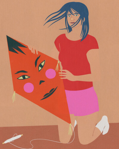 Anna Sommer, Cerf-volant, 2022, papiers découpés, collection de l'artiste © Anna Sommer
