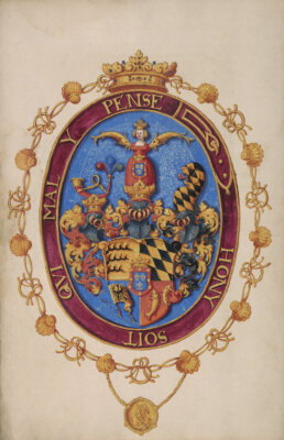 Les armoiries du Wurtemberg avec le duché d’Alençon
1607. Stuttgart, Hauptstaatsarchiv